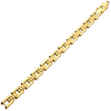 GOLD PYRAMID Link Bracelet for Men in Gold Steel - Full View