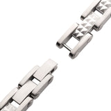 STEEL PYRAMID Link Bracelet for Men in Stainless Steel - Clasp View