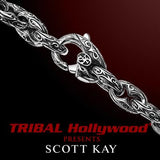 Scott Kay ANCHOR LINK SPARTA MEDIUM Engraved Silver Link Mens Bracelet