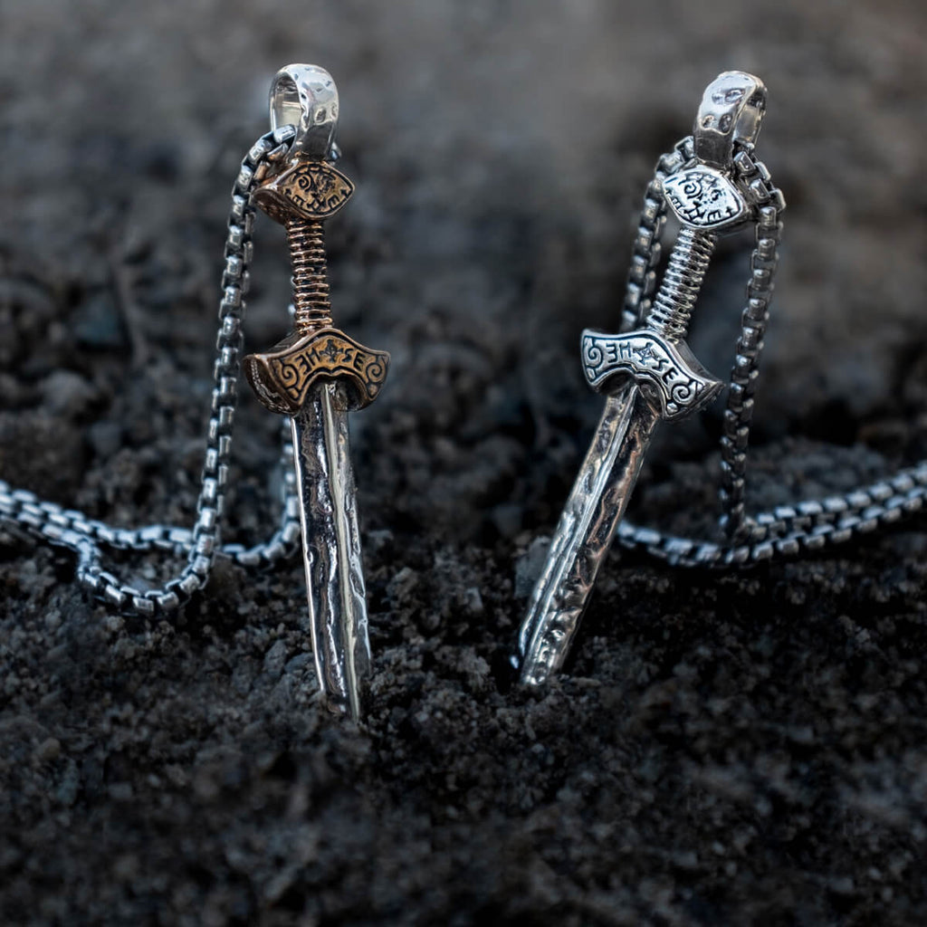Mens sword necklace Clearance