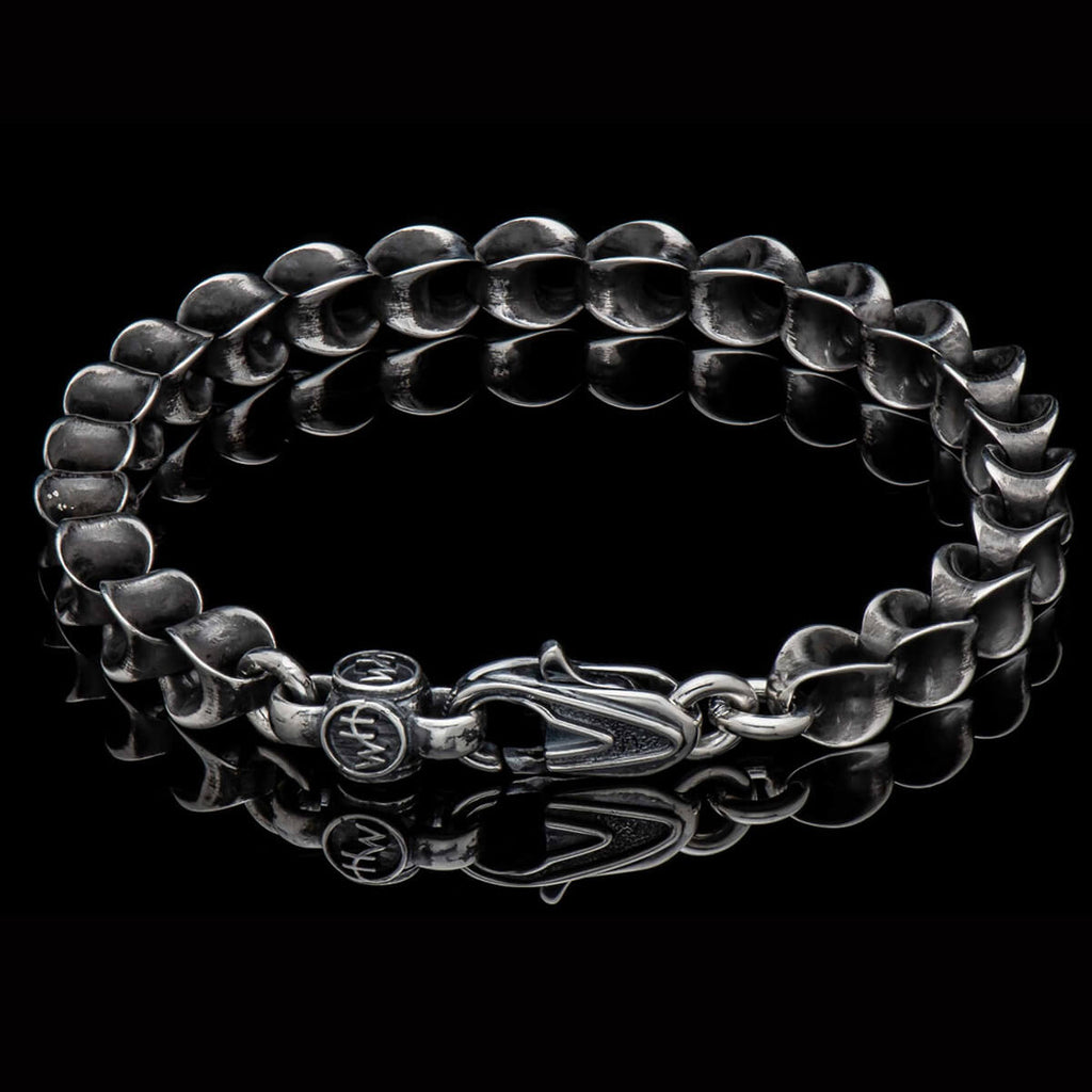 William Henry SCALLOP BRACELET Sterling Silver Men's Link Bracelet