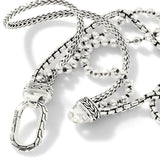 John Hardy Mens Industrial Triple Strand Silver Bracelet - Close-up