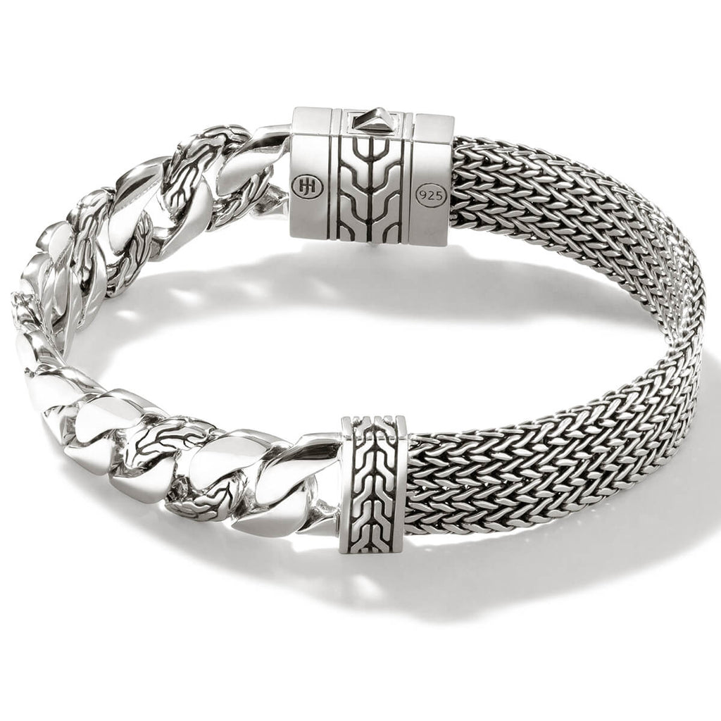 Men's Silver Bangle Bracelet