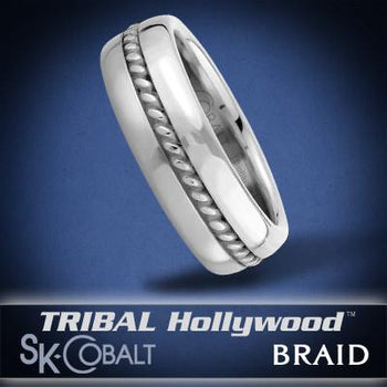 ROPE BRAID Cobalt Men's Ring by Scott Kay