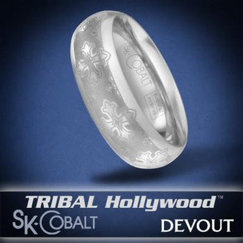 ROYAL CROSS DEVOUT Ring SK Cobalt Men's Wedding Band by Scott Kay