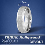 NOBLE CROSS DEVOUT Cobalt Men's Ring by Scott Kay