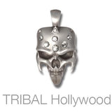CRYSTAL STRIGOI Fanged Demon Skull Necklace Pendant with Swarovski Crystals by BICO Australia Front View