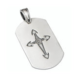 FATED CROSS DOG TAG PENDANT in SILVER - Back Side