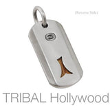 VITA PISCES Fish Dog Tag Pendant in Rosewood and Silver Back Side
