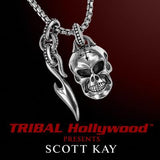 SKULL & SPARTA DAGGER UnKaged Scott Kay Mens Sterling Silver Necklace 