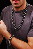 Guy Wearing Skull Bracelet