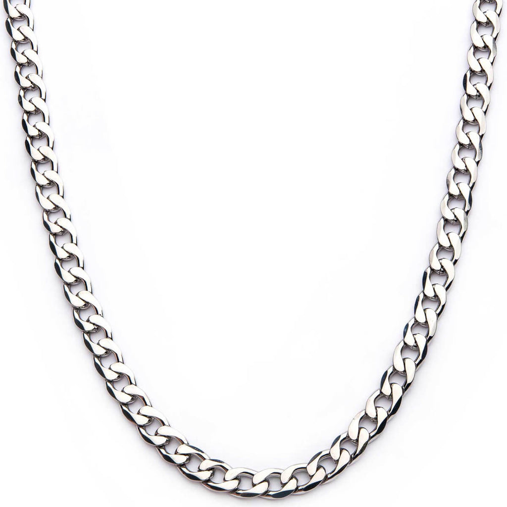 ARTIFICE Men s Bevel Edge Curb Link Chain in Stainless Steel