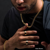 BACKSTAGE GOLD Mens Franco Chain in 18K Gold Plate