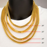 BACKSTAGE GOLD Mens Franco Chain in 18K Gold Plate - Measurements