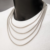 WARWICK Mens Rounded Box Chain in Stainless Steel - All Sizes