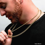 SNAKE PIT GOLD Mens Serpentine Chain in 18K Gold Plate