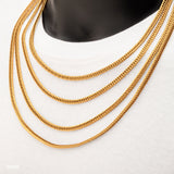 AVERY GOLD Mens Foxtail Chain in 18K Gold Plate