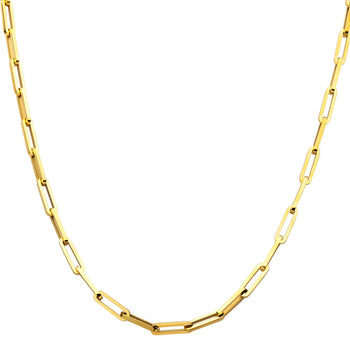 PAPERCLIP GOLD Steel Link Necklace Chain for Men