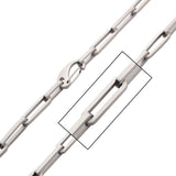 PAPERCLIP Stainless Steel Link Necklace Chain for Men - Close-up