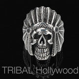 CHIEF Skull Ring Mens Stainless Steel