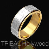 LORD'S PRAYER Spinner Ring in Stainless Steel with Gold PVD