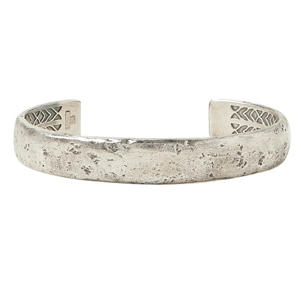 Unisex Hammered Sterling Silver Cuff Bracelet