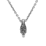 John Varvatos WOLF Mens Pendant Necklace in Sterling Silver - Front View