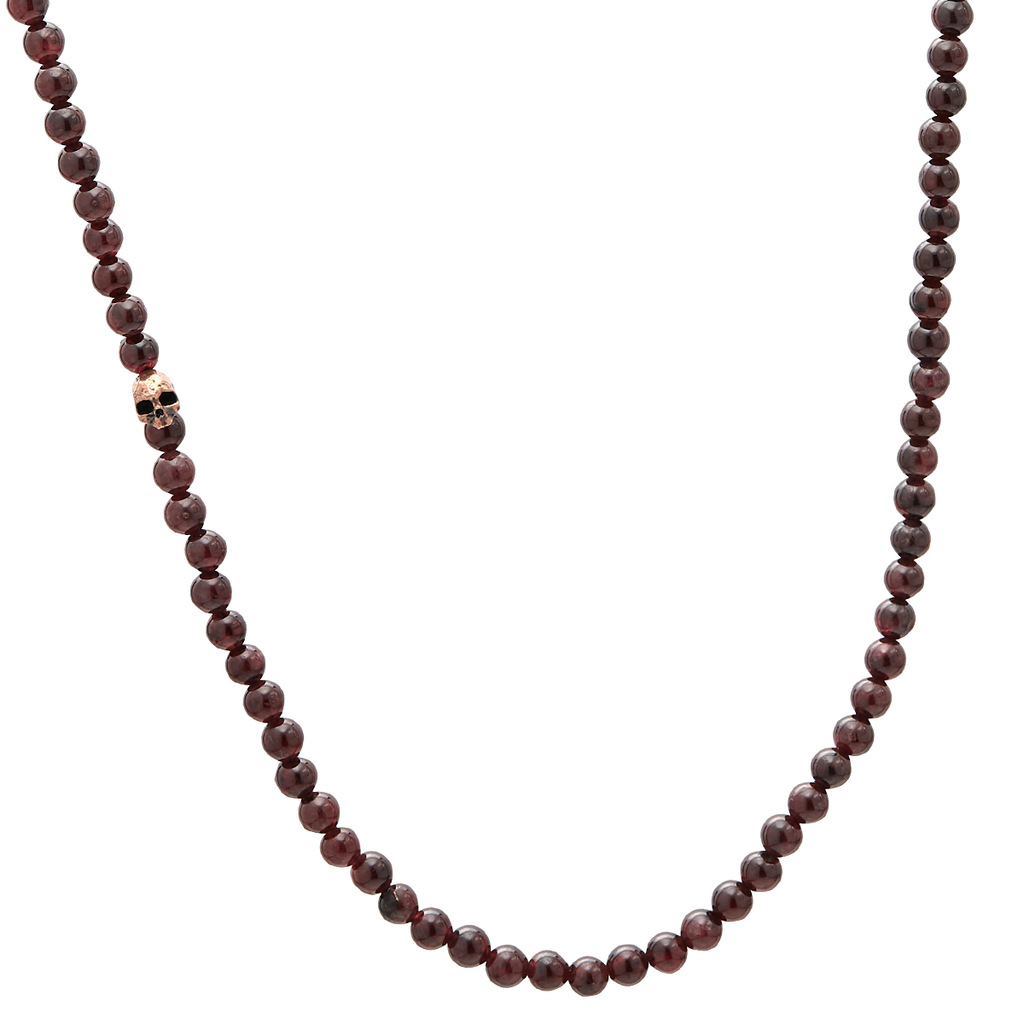 Garnet necklace best sale men