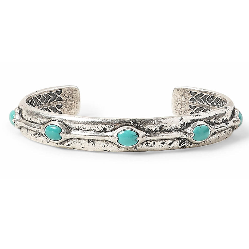 Bracelet homme perles turquoise/marron (argent), Bootleggers - Jollia