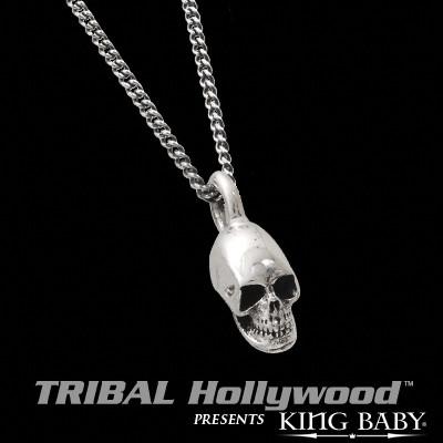 KING BABY SILVER SKULL Pendant Necklace