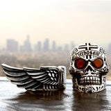CHOSEN DAY OF THE DEAD SKULL Sterling Silver Mens Ring by King Baby