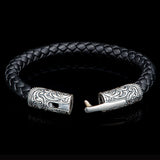 William Henry MILAN SILVER Braided Leather Bracelet for Men