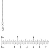 Tribal Hollywood WHEAT Chain 2mm in Sterling Silver - Measurement