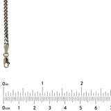 Tribal Hollywood FRANCO Chain 3mm in Oxidized Sterling Silver - Measurement