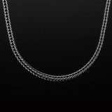 William Henry VULPINE CHAIN Sterling Silver Mens Foxtail Link Necklace - Wearable View