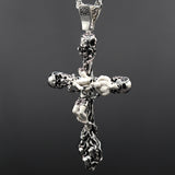 CROSS ARMBAR Mens Wrestilng Pendant Necklace in Sterling Silver by Ecks - Side View