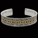 GOLD CELTIC KNOT CUFF Silver Bracelet for Men by Keith Jack