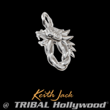 DRAGON INFINITY KNOT Gold and Silver Chain Pendant by Keith Jack