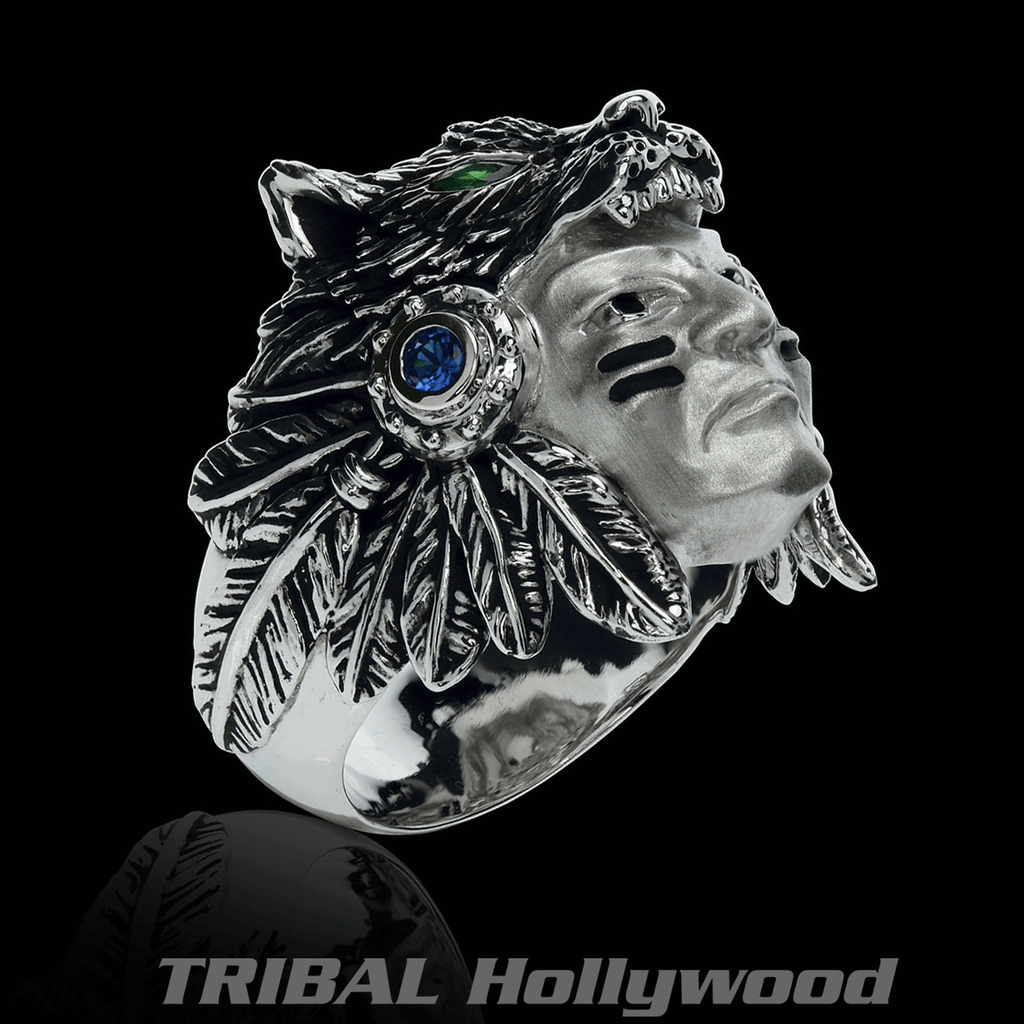 Native american sales wolf ring