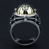 LAST SECOND Gold Plated Basketball Mens Ring in Silver by Ecks