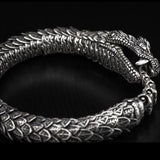 William Henry Sculpted Snake Sterling Silver Mens Bracelet 4