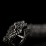 William Henry Sculpted Snake Sterling Silver Mens Bracelet 8