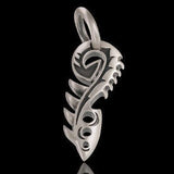 Shark Fern New Beginnings Mens Necklace Pendant by Bico Side View