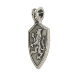 KNIGHTS SHIELD Lion Rampant Mens Necklace Pendant by BICO Australia Side View