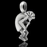 Kokopelli Music Spirit Mens Necklace Pendant by Bico Side View