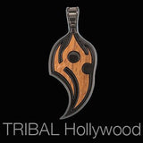 Lifeseed Phoenix Bird Rosewood Necklace Pendant by Bico Front View