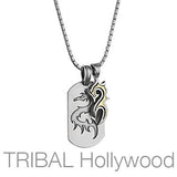 LUCKY STRIKE Silver Chain with Dragon Pendants