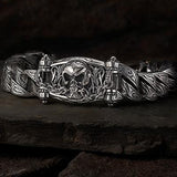 The UnKaged JAWS OF LIFE SKULL Bracelet - Scott Kay Mens Sterling Silver Wristwear