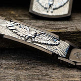 Hollis Bahringer Freedom Eagle 316L Steel Mens Bracelet Close-up 2