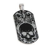Tribal Hollywood Black Skull Dogtag With Ball Chain Metal Meltdown Dogtag Alone